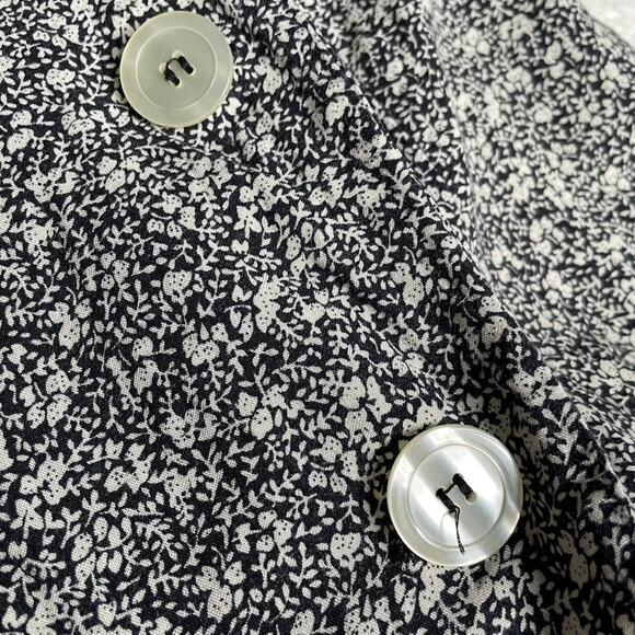 RAMPAGE‎ Small Button Up Vintage Floral Black White Tie Back Tank Sleeveless Top - Picture 2 of 6